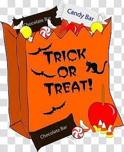 Halloween, trick or treat artwork transparent background PNG clipart