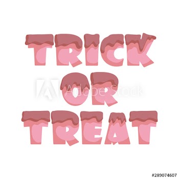 Halloween trick or treat vector design