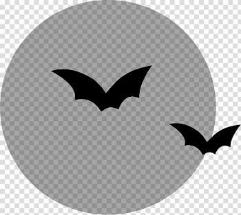 Halloween, two black bats illustration transparent background PNG clipart