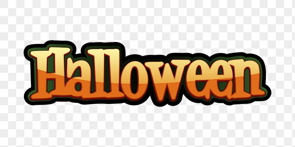 Halloween typography png sticker, festive | Free PNG - rawpixel