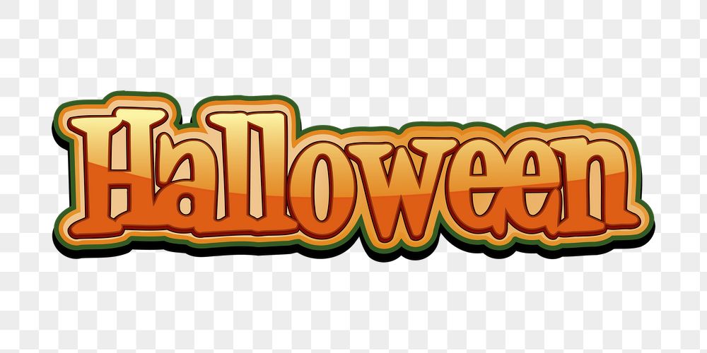 Halloween typography png sticker, festive | Free PNG - rawpixel