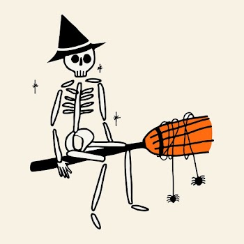 Halloween vector sticker, hand drawn skeleton… | Free stock illustration | High Resolution graphic