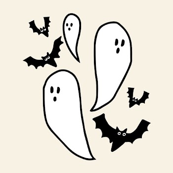 Halloween vector sticker, hand drawn white… | Free stock illustration | High Resolution graphic