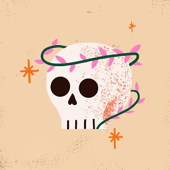Halloween vector sticker, skull spooky… | Free stock illustration | High Resolution graphic