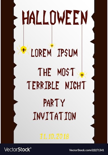 Halloween vertical background flyer or invitation vector image