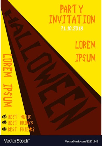 Halloween vertical background flyer or invitation vector image