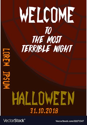 Halloween vertical background flyer or invitation vector image