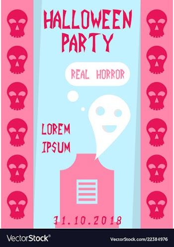 Halloween vertical background flyer or invitation vector image