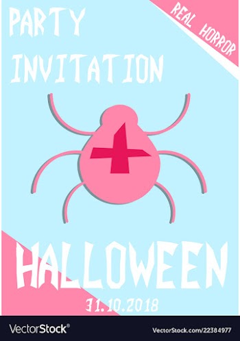 Halloween vertical background flyer or invitation vector image