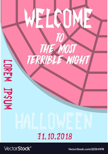Halloween vertical background flyer or invitation vector image