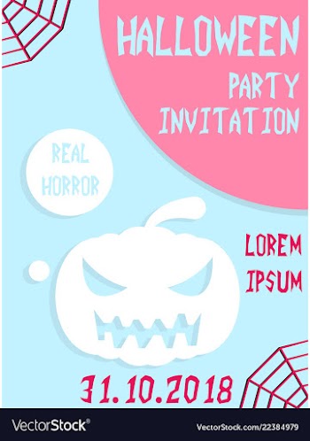 Halloween vertical background flyer or invitation vector image