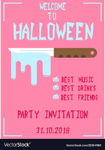 Halloween vertical background flyer or invitation vector image