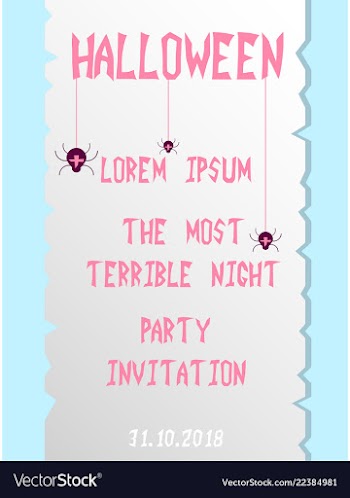 Halloween vertical background flyer or invitation vector image
