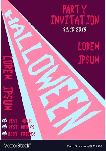 Halloween vertical background flyer or invitation vector image