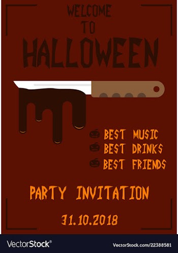 Halloween vertical background flyer or invitation vector image