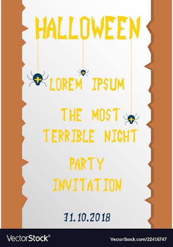 Halloween vertical background flyer or invitation vector image