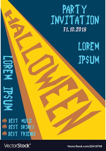 Halloween vertical background flyer or invitation vector image