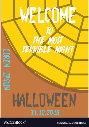 Halloween vertical background flyer or invitation vector image