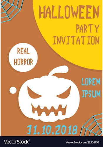 Halloween vertical background flyer or invitation vector image