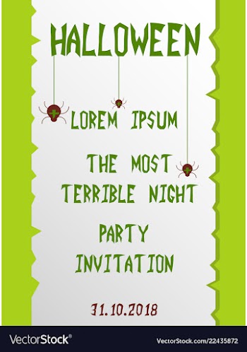 Halloween vertical background flyer or invitation vector image
