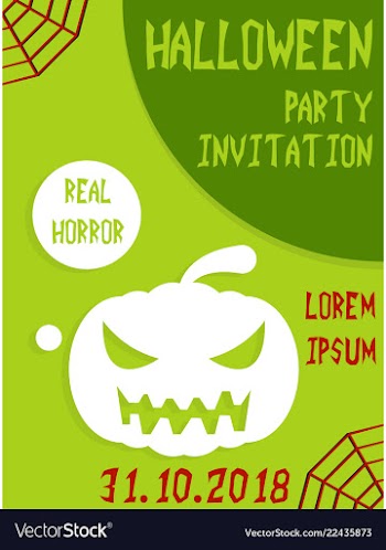 Halloween vertical background flyer or invitation vector image