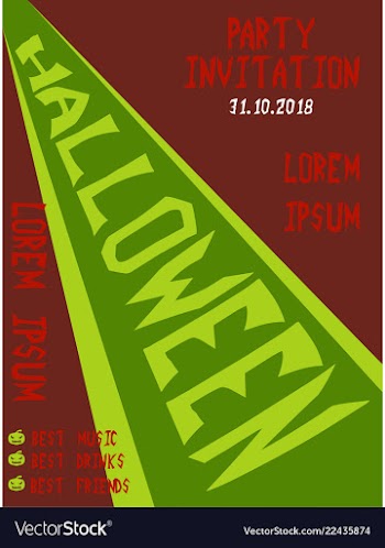 Halloween vertical background flyer or invitation vector image