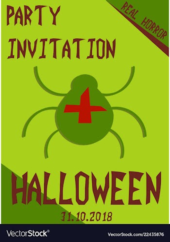 Halloween vertical background flyer or invitation vector image