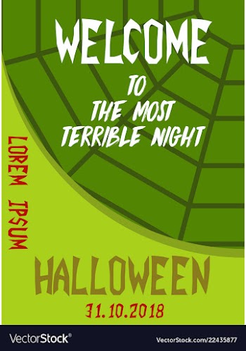 Halloween vertical background flyer or invitation vector image