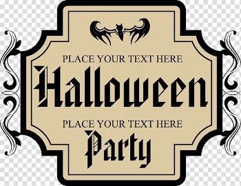 Halloween , Vintage Halloween label transparent background PNG clipart