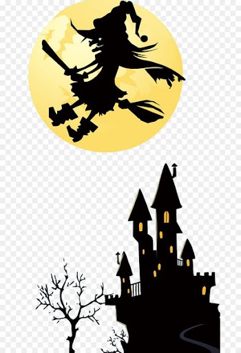 Halloween Wall decal Illustration - Halloween Witch 