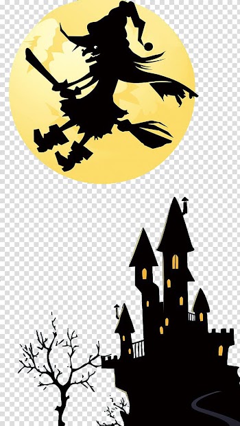 Halloween Wall decal Illustration, Halloween Witch transparent background PNG clipart