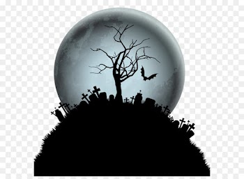 Halloween Wallpaper - Vector Halloween Moon Tree 