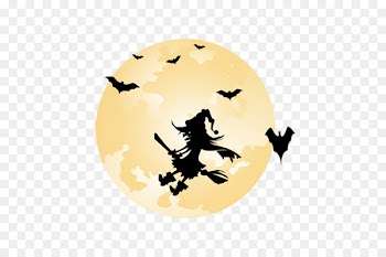 Halloween Wedding invitation Wall decal Trick-or-treating - Halloween Full Moon Witch 