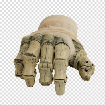 Halloween, white wooden hand toy transparent background PNG clipart