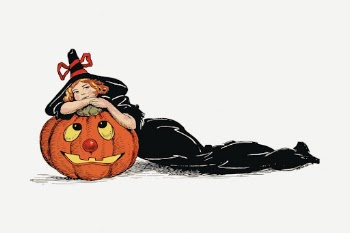 Halloween witch collage element, vintage | Free PSD - rawpixel