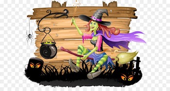 Halloween Witch Jack-o'-lantern Clip art - Vector Halloween Monster 