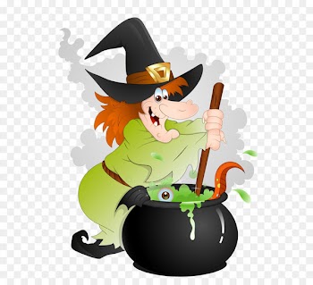 Halloween Witchcraft Clip art - Halloween Witch with Cauldron PNG Clipart 