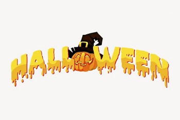 Halloween word sticker, typography illustration | Free PSD - rawpixel