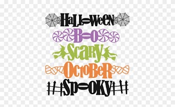 Halloween Word Titles Svg Cutting File For Scrapbooking - Scalable Vector Graphics