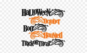 Halloween Word Titles Svg Scrapbook Cut File Cute Clipart - Hybrid Bicycle