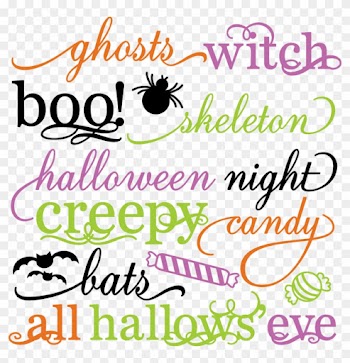 Halloween Words Set Svg Scrapbook Title Spiderweb Svg - Halloween Words And Phrases
