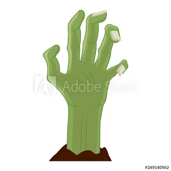 Halloween zombie hand vector design