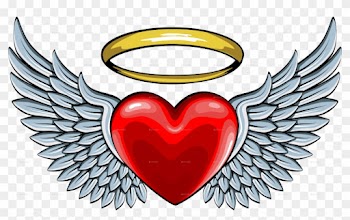 Halo Clipart Heart Wing - Heart With Angel Wings