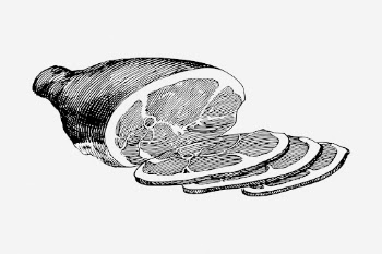 Ham drawing, vintage food illustration. | Free Photo - rawpixel