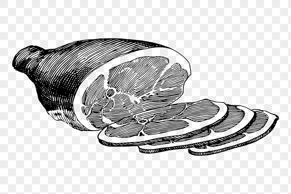 Ham png sticker, vintage food | Free PNG - rawpixel
