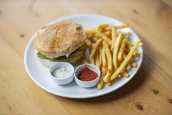 Hamburger and Potato Fries