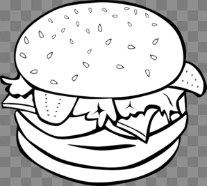Hamburger Black Clipart