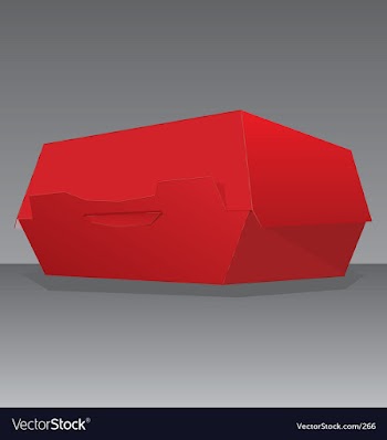 Hamburger box vector image