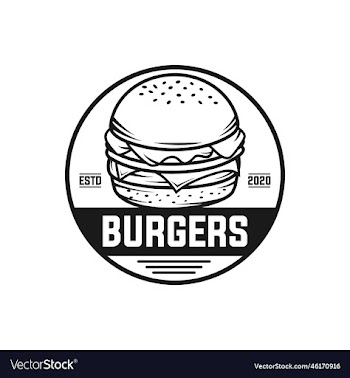 hamburger burger fast food logo template
