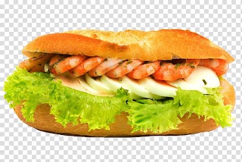 Hamburger Bxe1nh mxec Breakfast sandwich Fast food Po boy, Shrimp burger transparent background PNG clipart